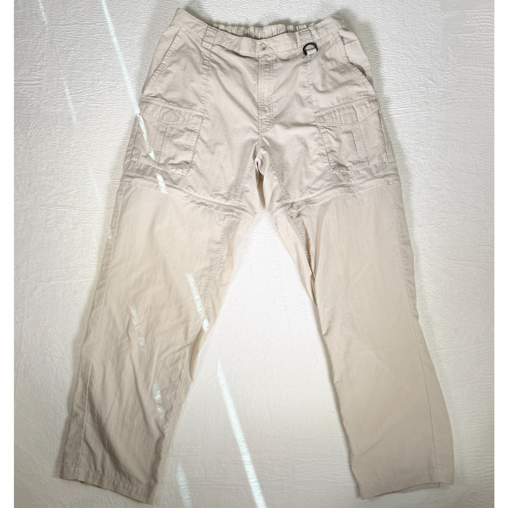 Columbia PFG Pants Mens L 34 Biege Hiking Nylon‎ Convertible Zip Off Gorpcore